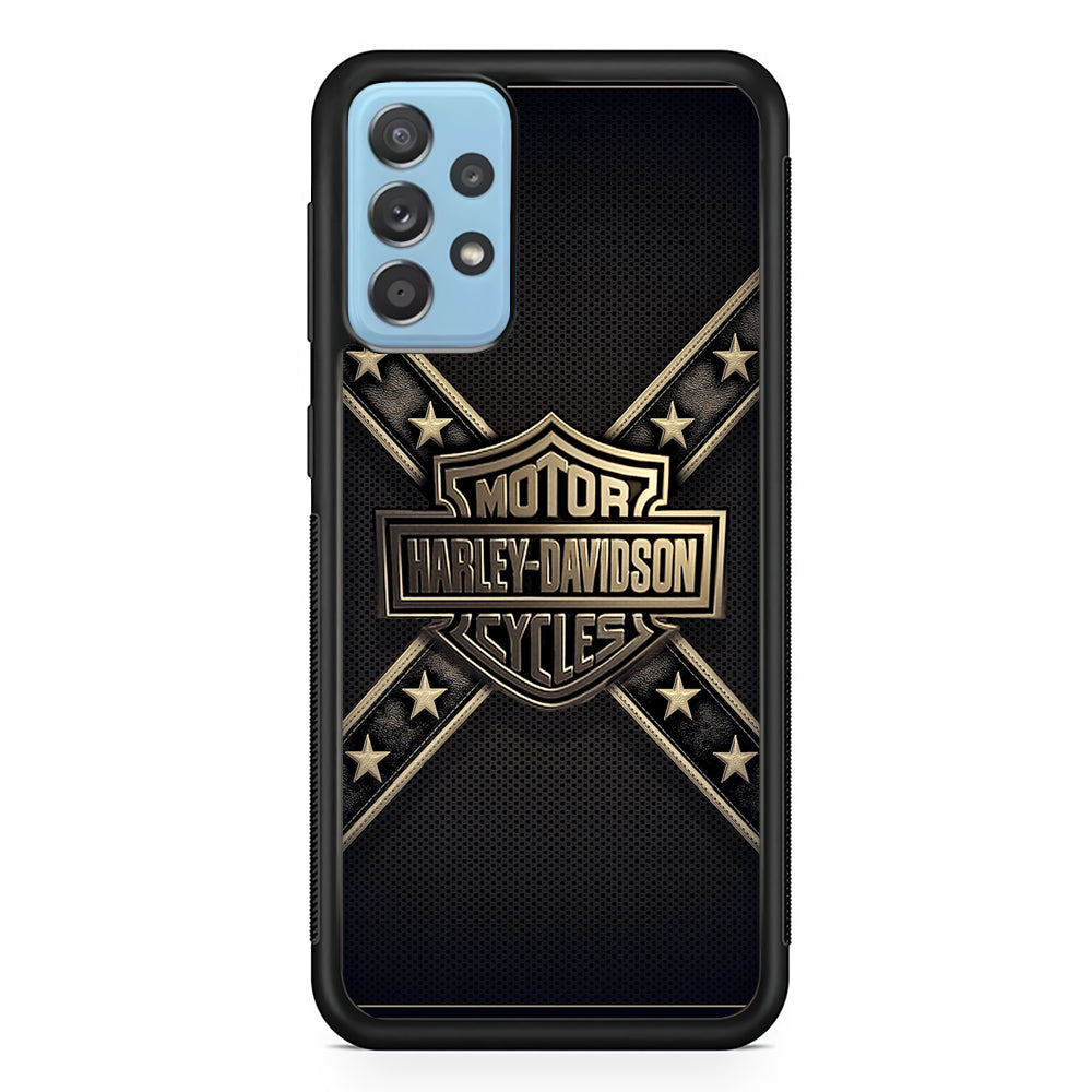 Harley Davidson Golden Star Samsung Galaxy A72 Case-Xtracase