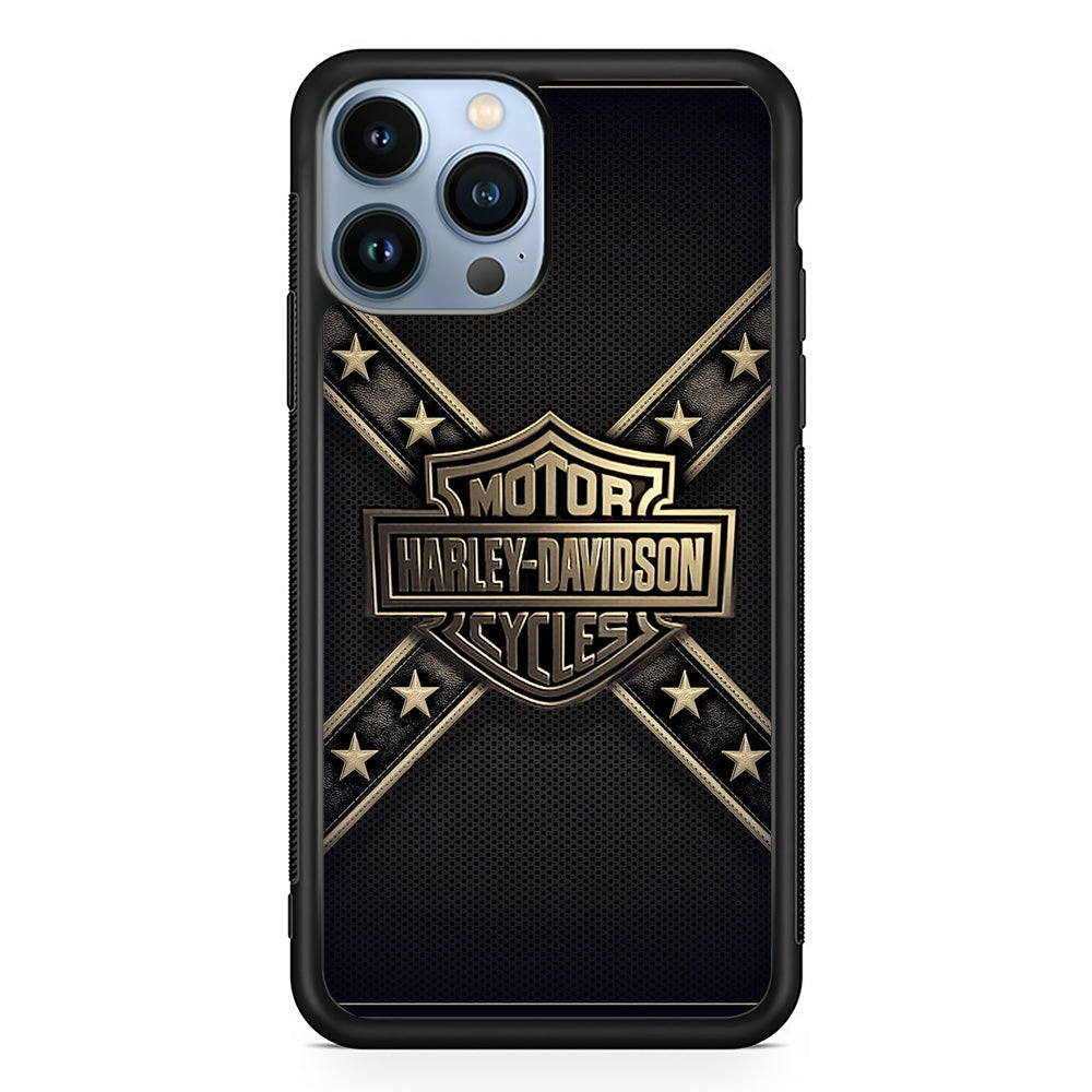Harley Davidson Golden Star iPhone 15 Pro Case-Xtracase