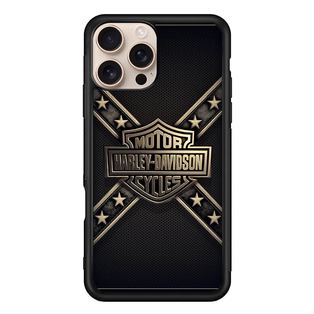 Harley Davidson Golden Star iPhone 16 Pro Case - Xtracase