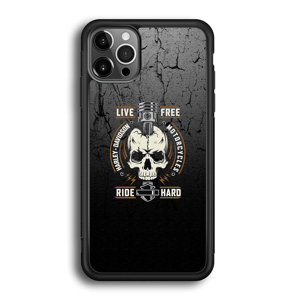 Harley Davidson Live Free with Ride Hard iPhone 12 Pro Case-Xtracase