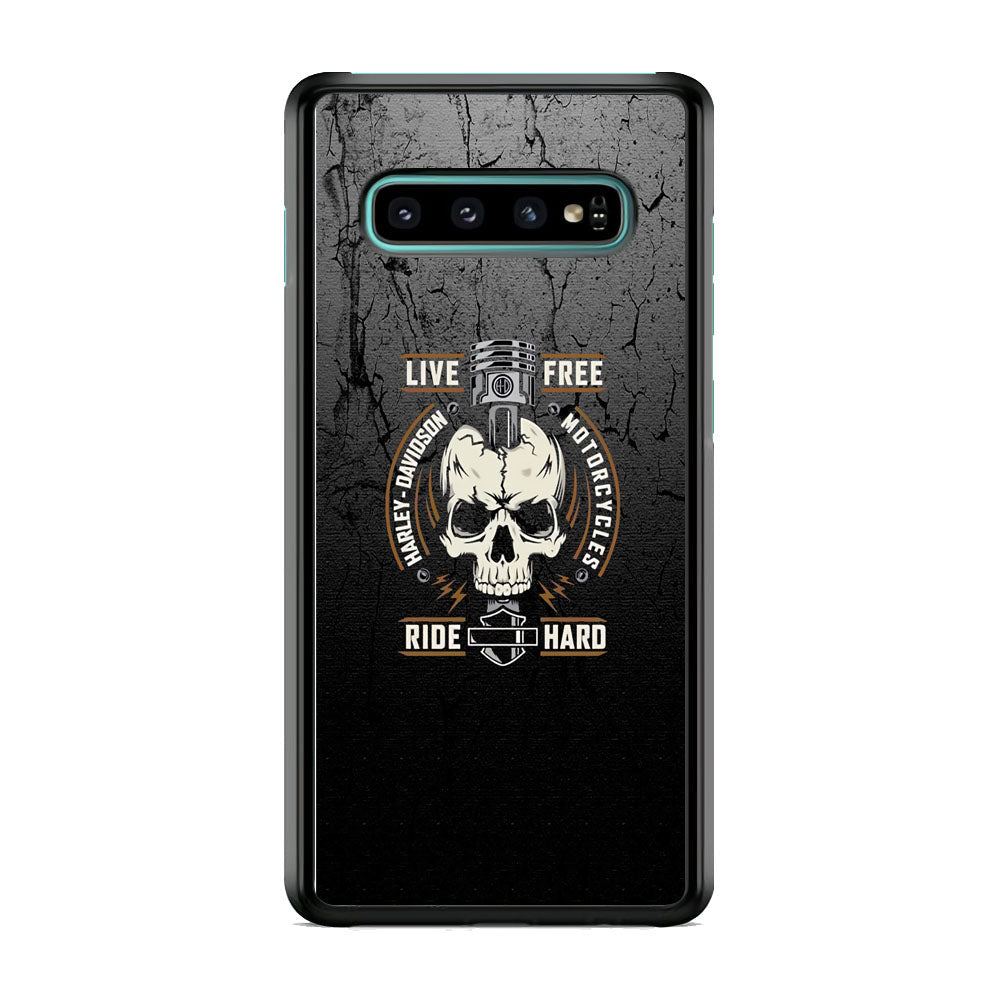Harley Davidson Live Free with Ride Hard Samsung Galaxy S10 Case-Xtracase