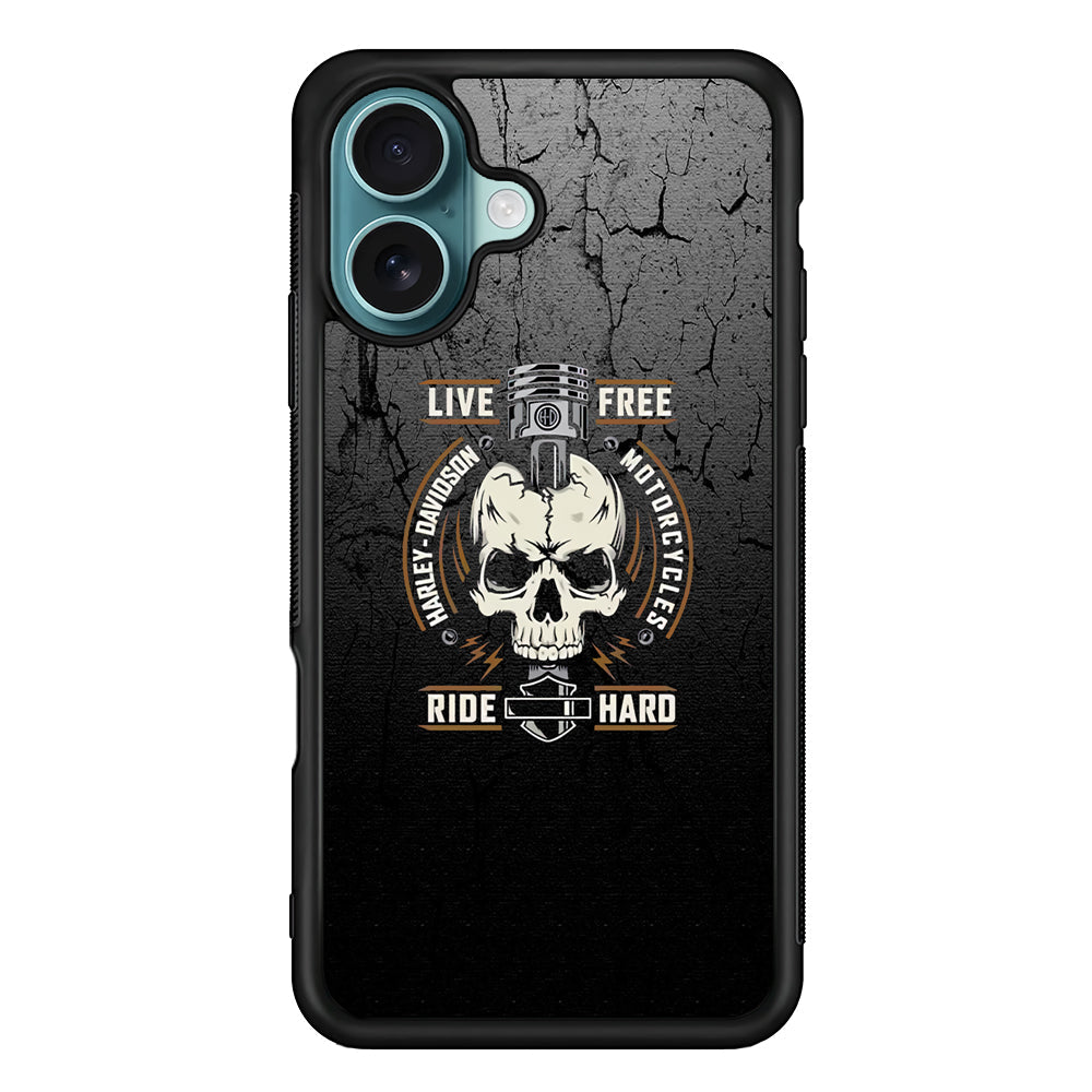 Harley Davidson Live Free with Ride Hard iPhone 16 Plus Case - Xtracase