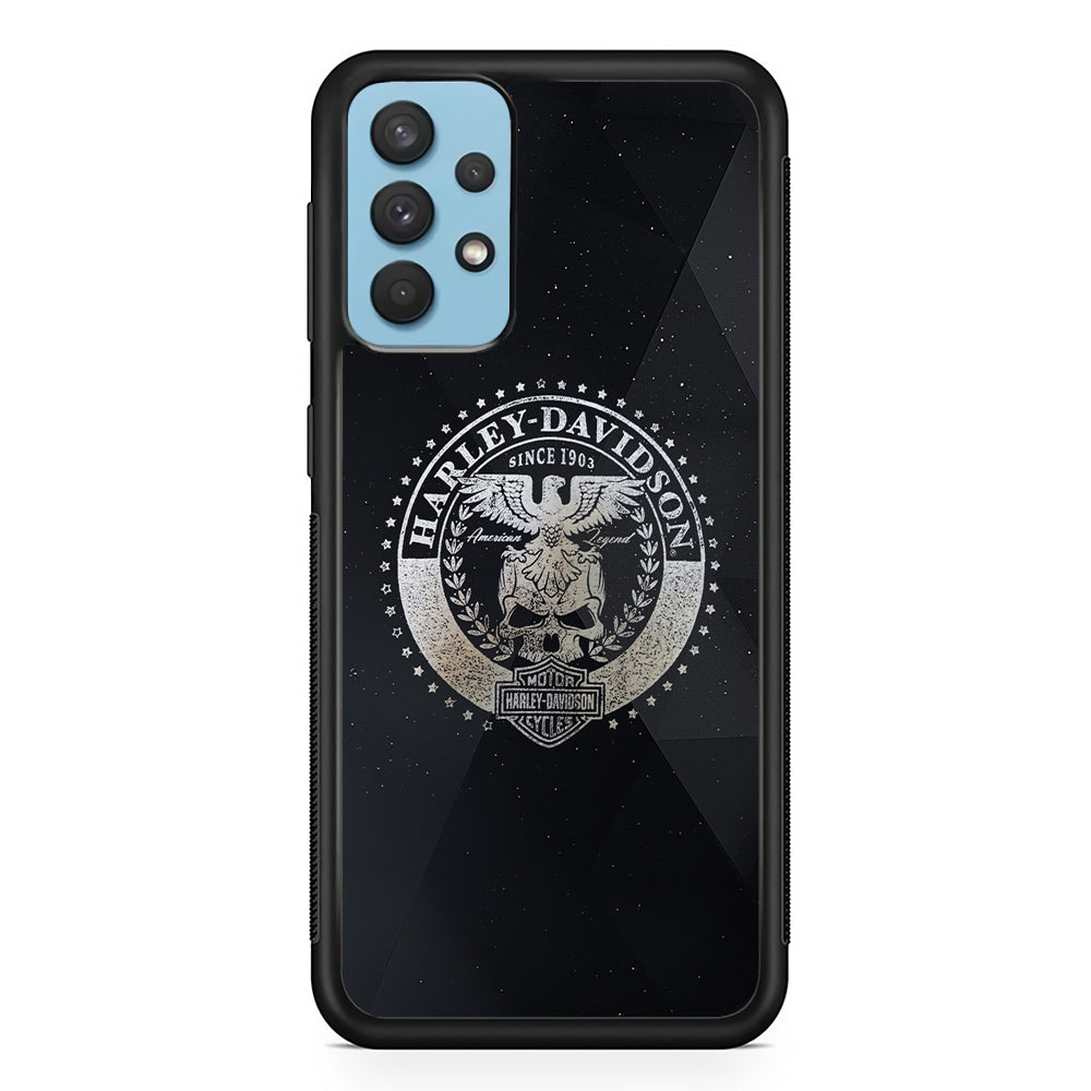 Harley Davidson Silver Emblem Samsung Galaxy A32 Case-Xtracase