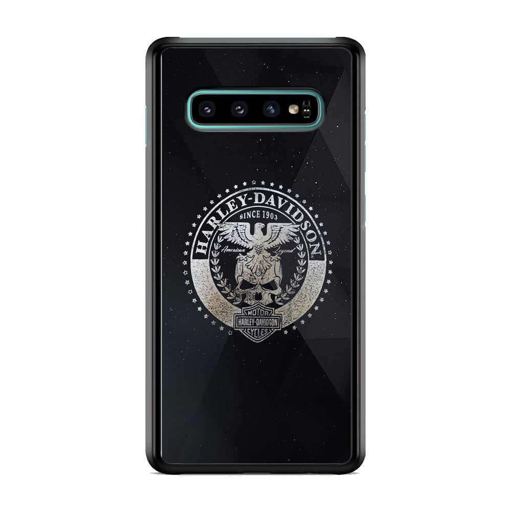 Harley Davidson Silver Emblem Samsung Galaxy S10 Plus Case-Xtracase