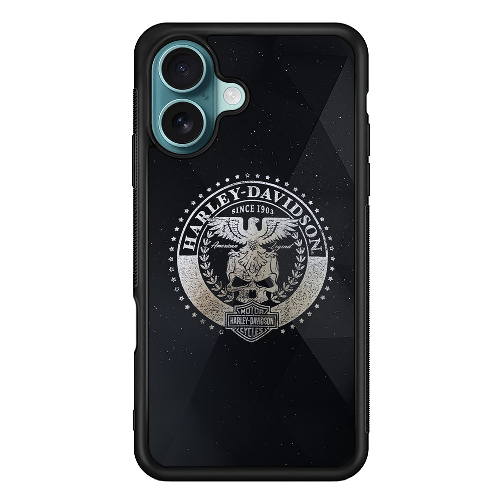 Harley Davidson Silver Emblem iPhone 16 Case - Xtracase