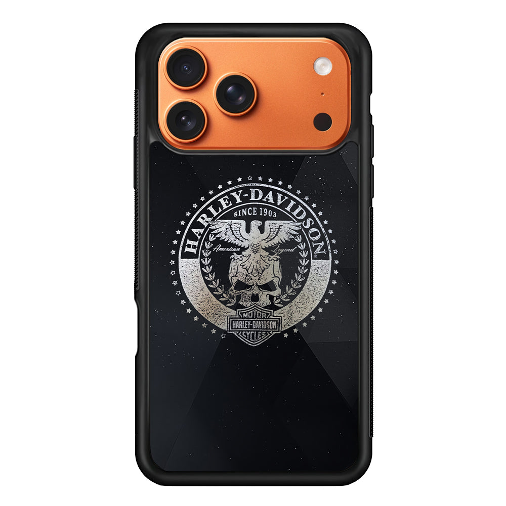 Harley Davidson Silver Emblem iPhone 17 Pro Max Case