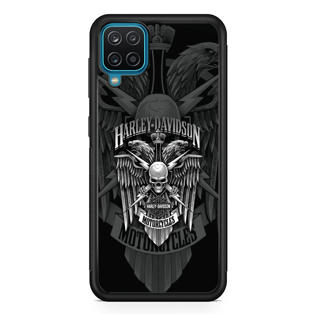 Harley Davidson Silver Pinion Samsung Galaxy A12 Case-Xtracase