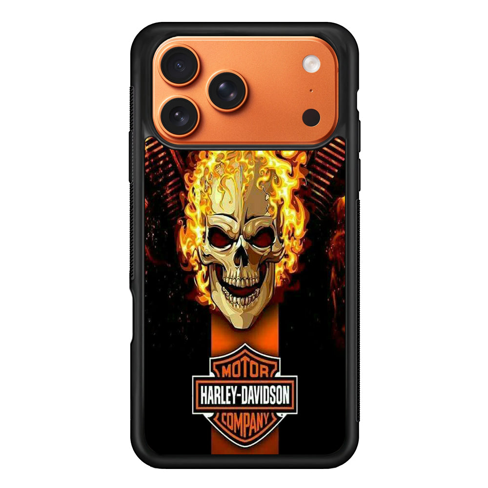 Harley Davidson Skull Fire iPhone 17 Pro Max Case