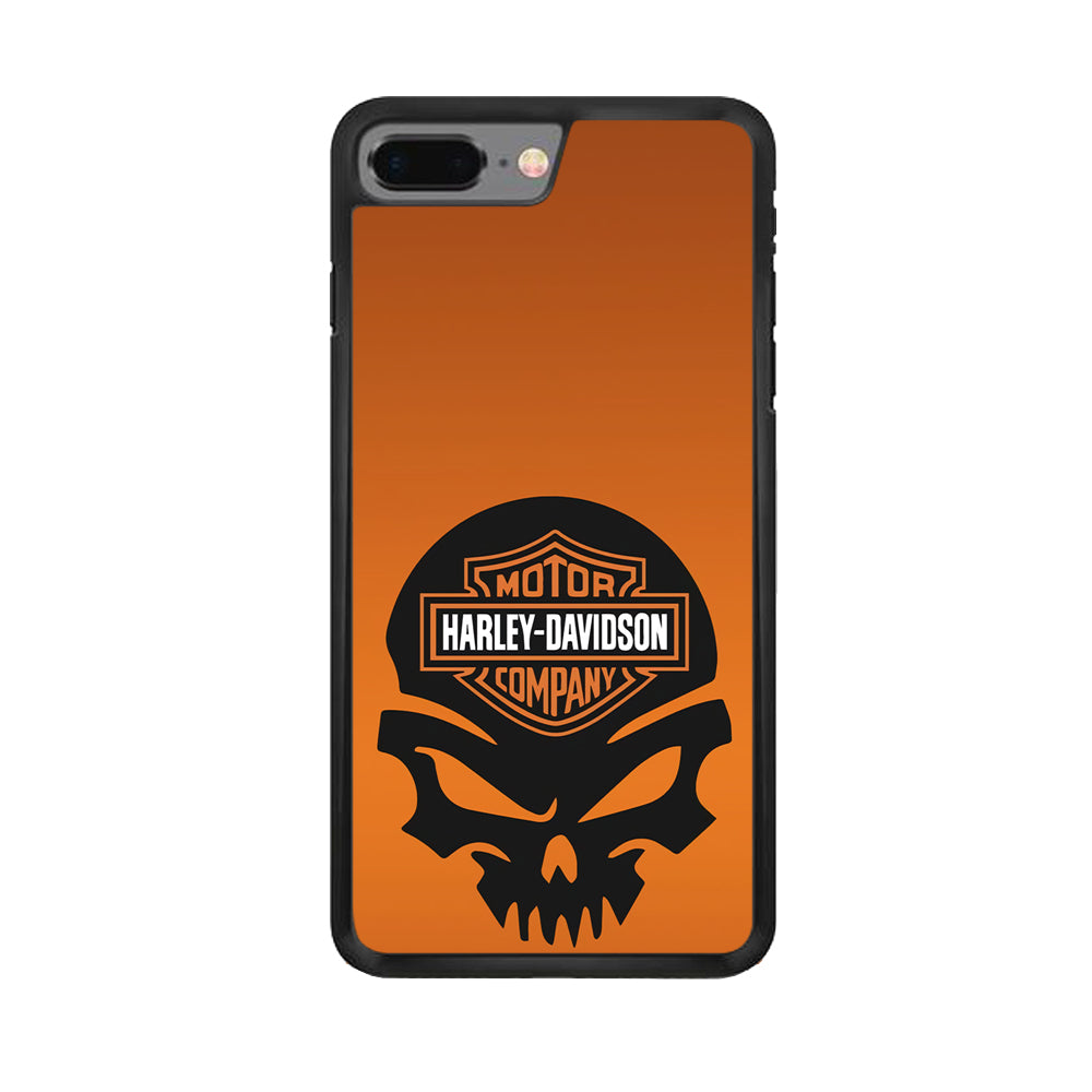 Harley Orange Skull Emblem iPhone 7 Plus Case-Xtracase