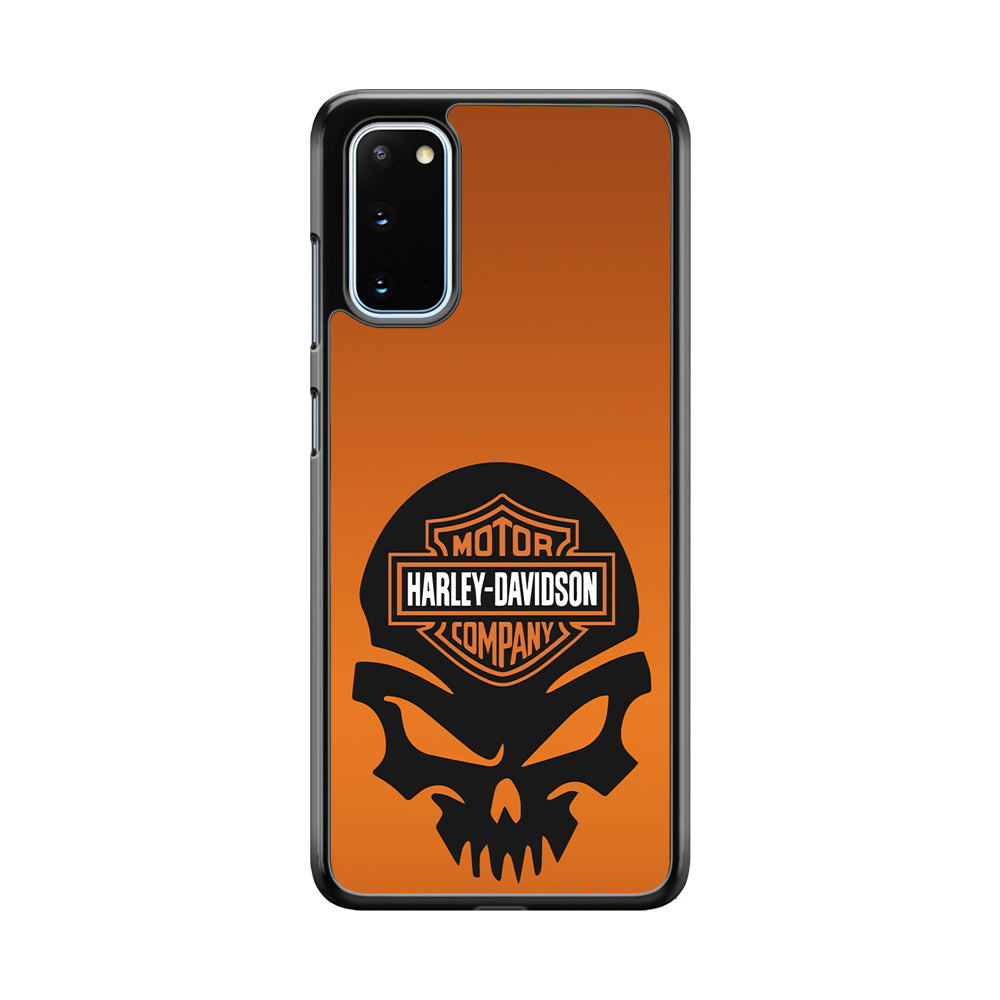 Harley Orange Skull Emblem Samsung Galaxy S20 Case-Xtracase