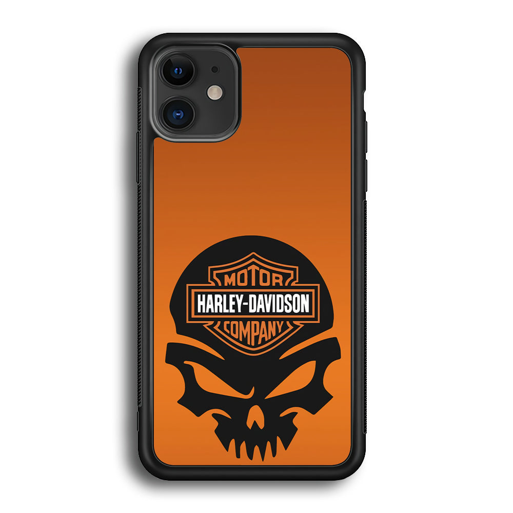 Harley Orange Skull Emblem iPhone 12 Case-Xtracase