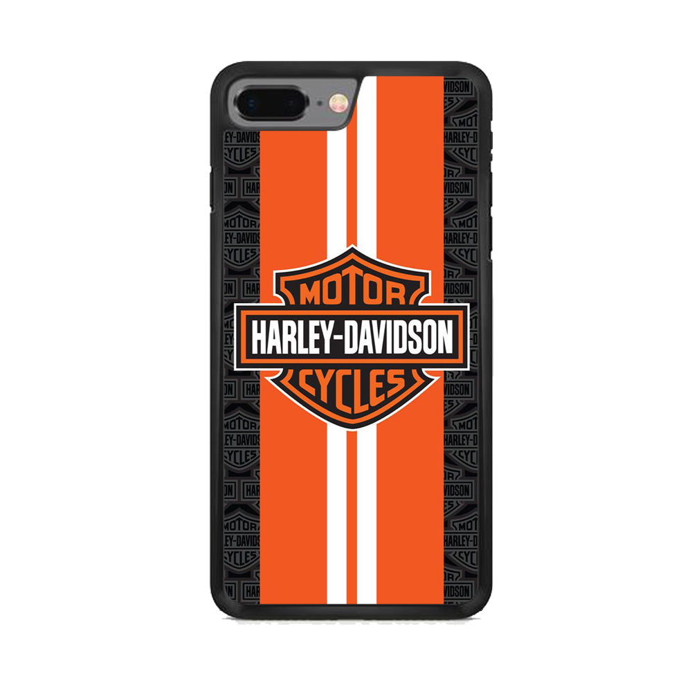 Harley Davidson Orange Stripe White iPhone 7 Plus Case-Xtracase