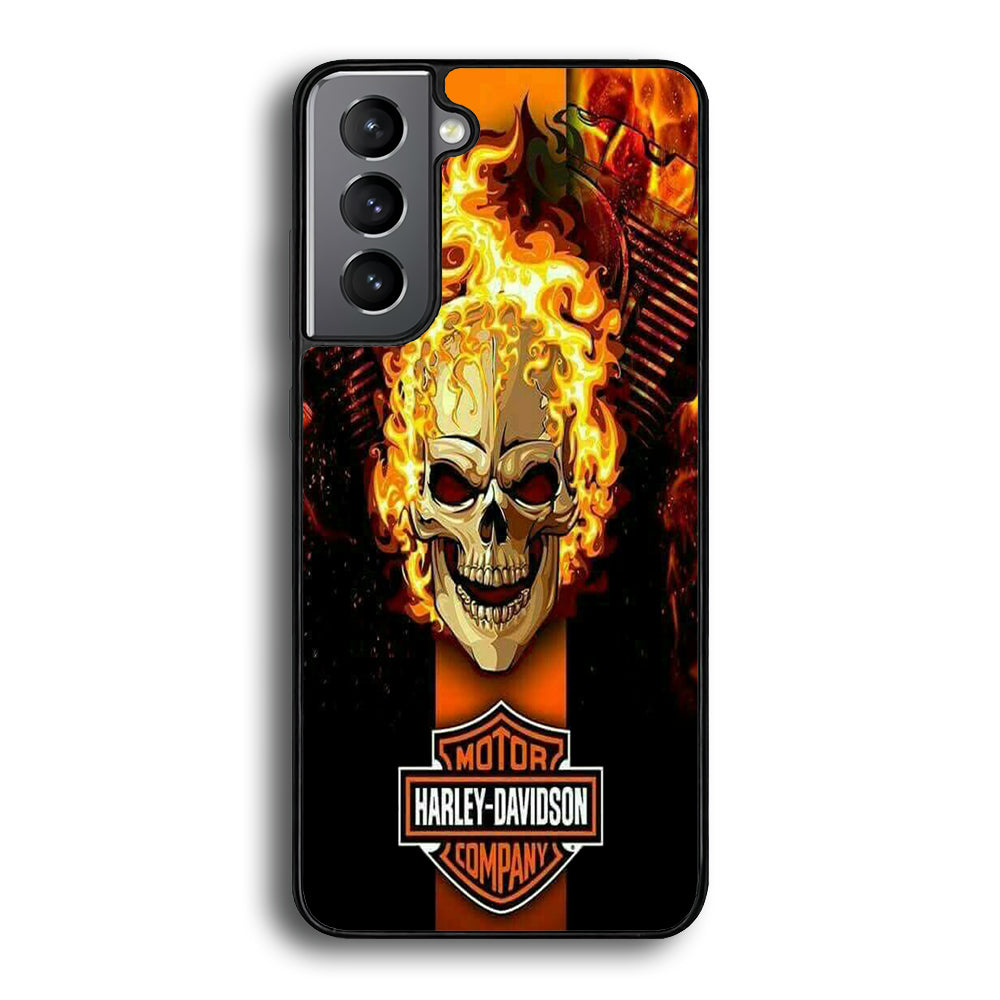Harley Davidson Skull Fire Samsung Galaxy S21 Plus Case-Xtracase