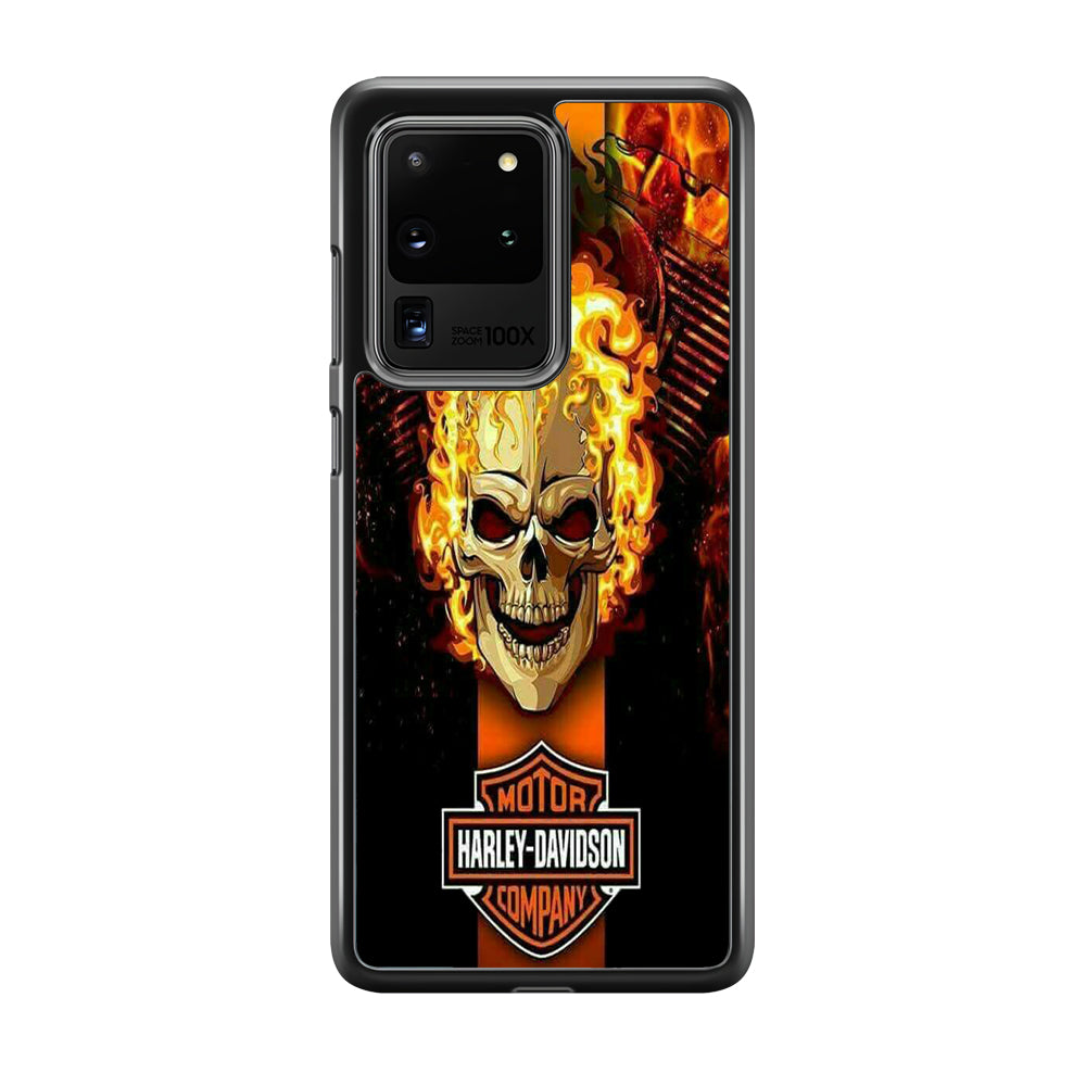 Harley Davidson Skull Fire Samsung Galaxy S20 Ultra Case-Xtracase