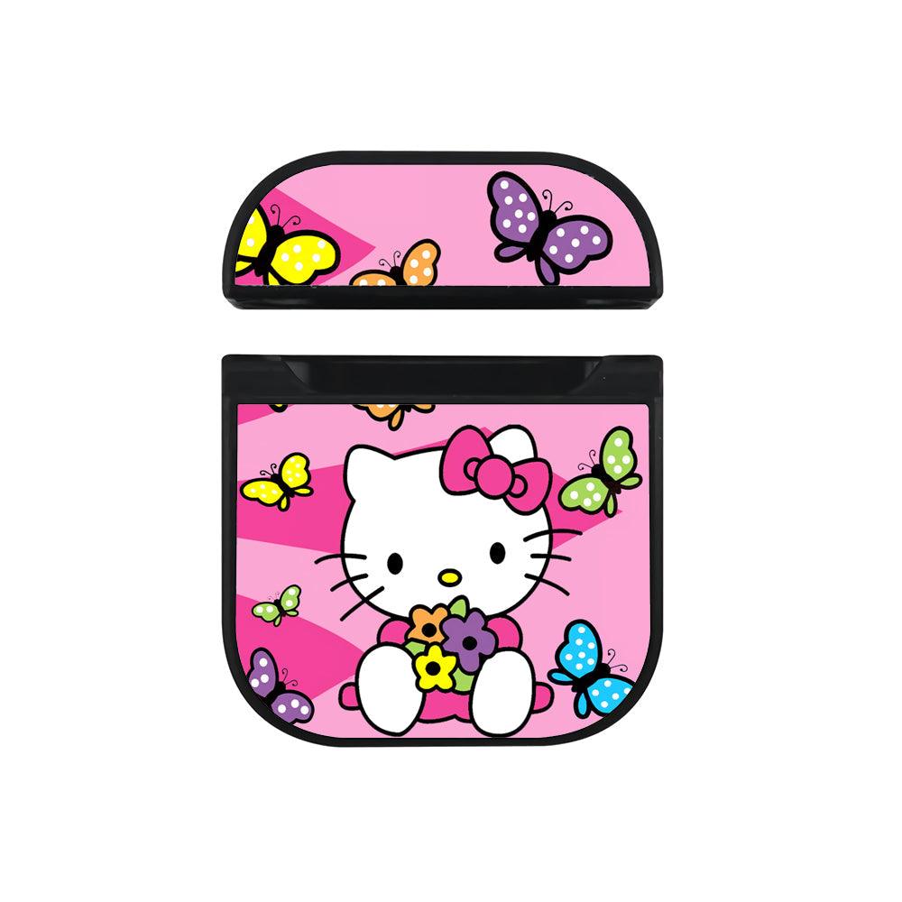 Hello Kitty Butterfly Background Apple Airpods Case-Xtracase