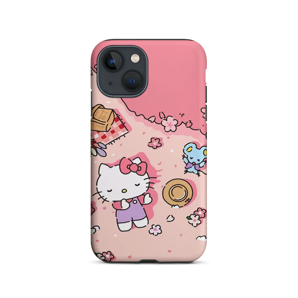 Hello Kitty Enjoy Picnic iPhone 15 Case-2 in 1 Tough Case-Xtracase