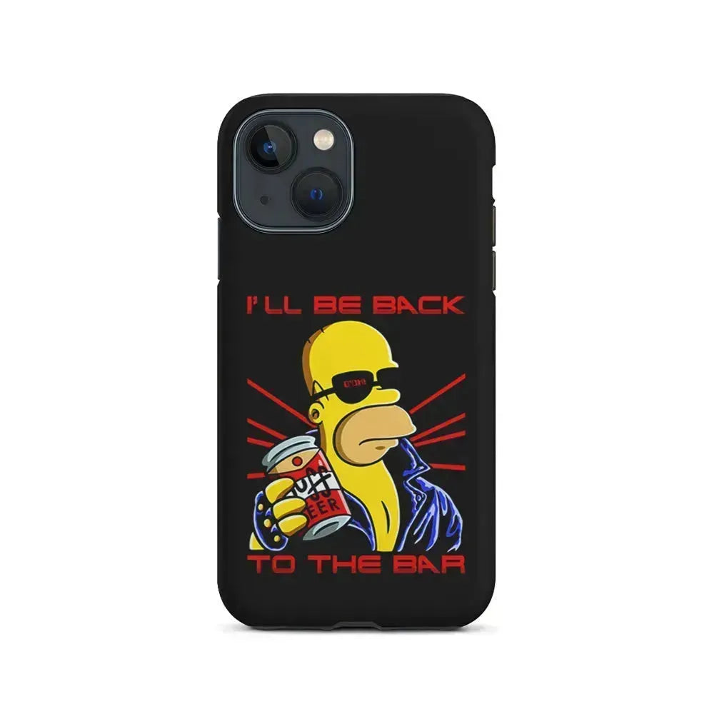 Homer Simpson with Duff Beer iPhone 13 Mini Case-2 in 1 Tough Case-Xtracase