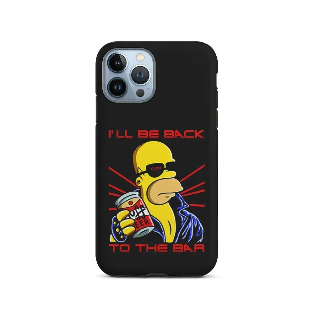 Homer Simpson with Duff Beer iPhone 15 Pro Max Case-2 in 1 Tough Case-Xtracase