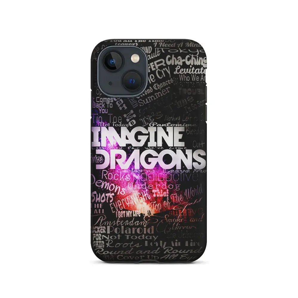 Imagine Dragons Lettering Art iPhone 13 Mini Case-2 in 1 Tough Case-Xtracase
