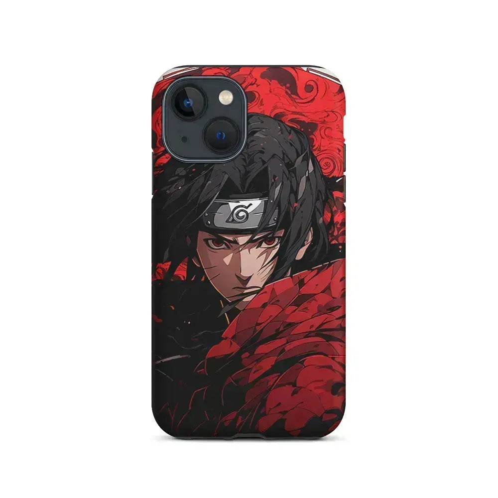 Itachi Uchiha Red Clothes iPhone 13 Mini Case-2 in 1 Tough Case-Xtracase