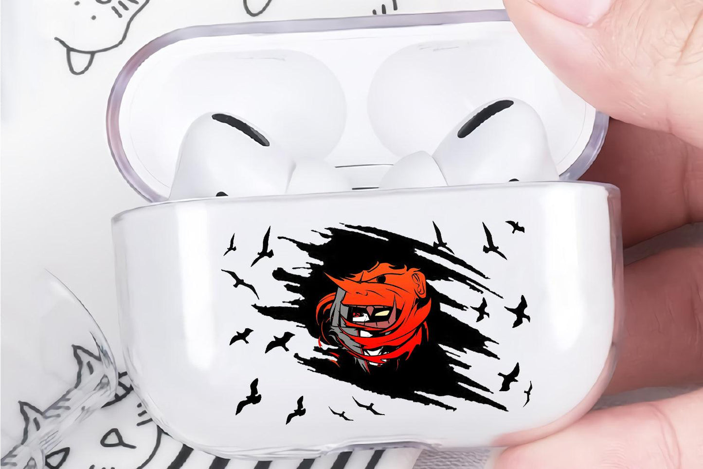 Itachi Susano'o with Crows Kuchiyose Apple Airpod Pro 2 Clear Case-Xtracase