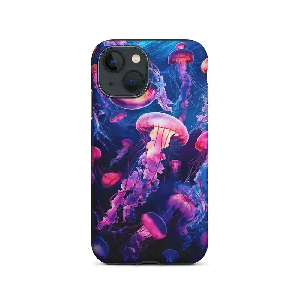 Jellyfish Drifting in The Ocean iPhone 13 Mini Case-2 in 1 Tough Case-Xtracase