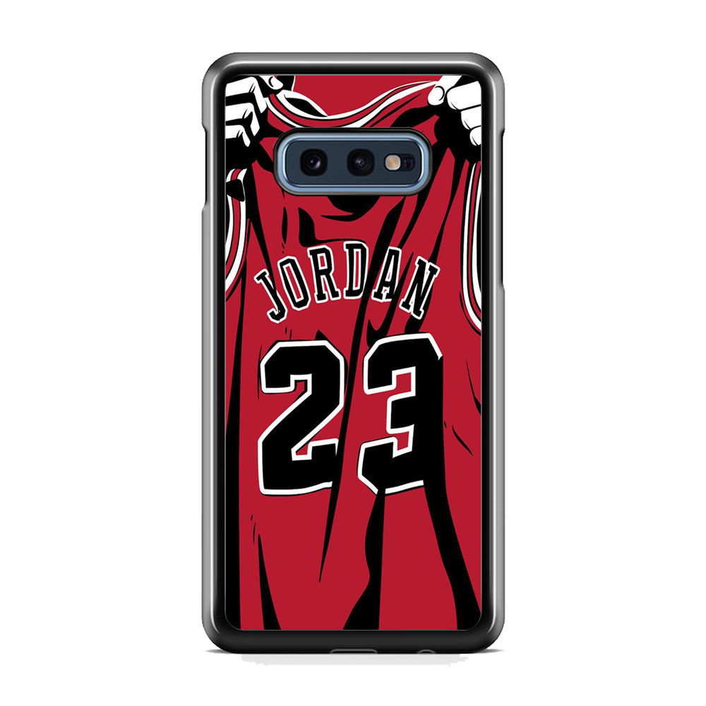 Jordan Red Basket Jersey Samsung Galaxy S10E Case-Xtracase