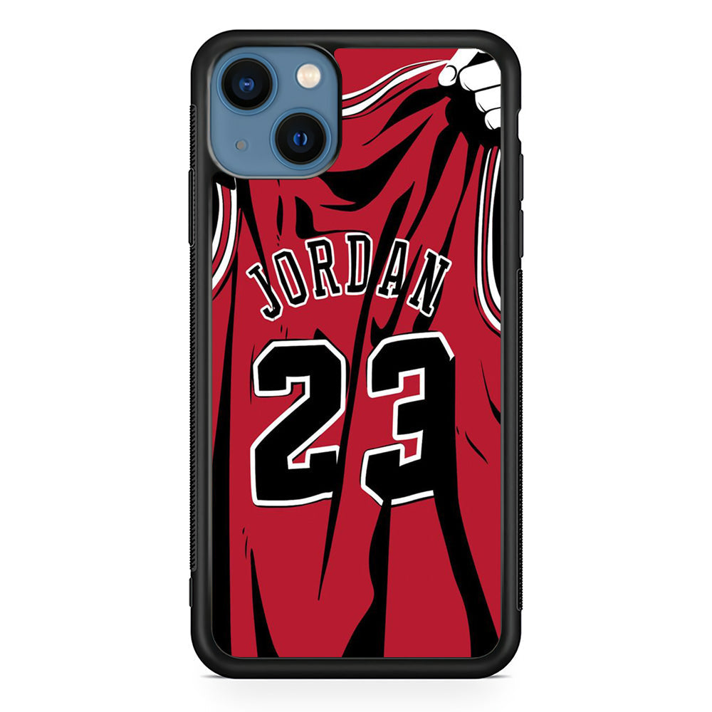 Jordan Red Basket Jersey iPhone 14 Plus Case-Xtracase