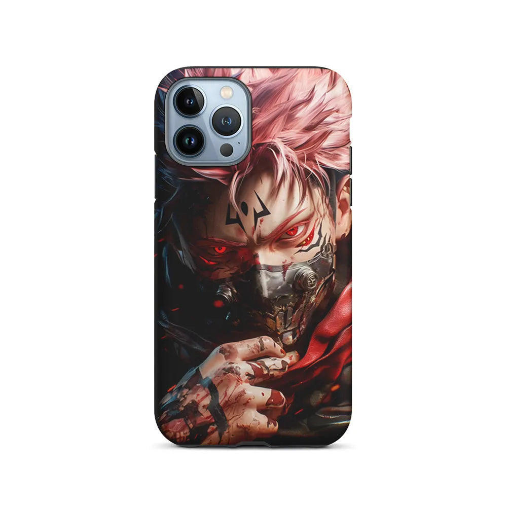 Jujutsu Kaisen Ryomen Sukuna Mask iPhone 13 Pro Max Case-2 in 1 Tough Case-Xtracase