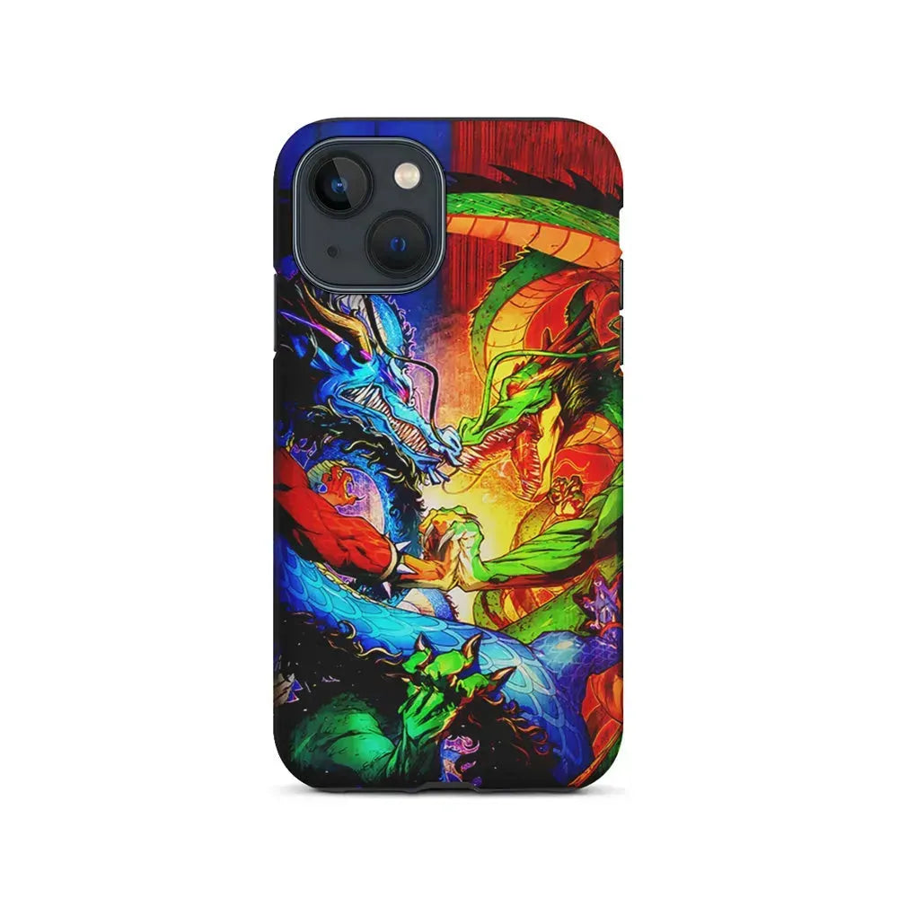 Kaido VS Shenron Crossover iPhone 13 Mini Case-2 in 1 Tough Case-Xtracase