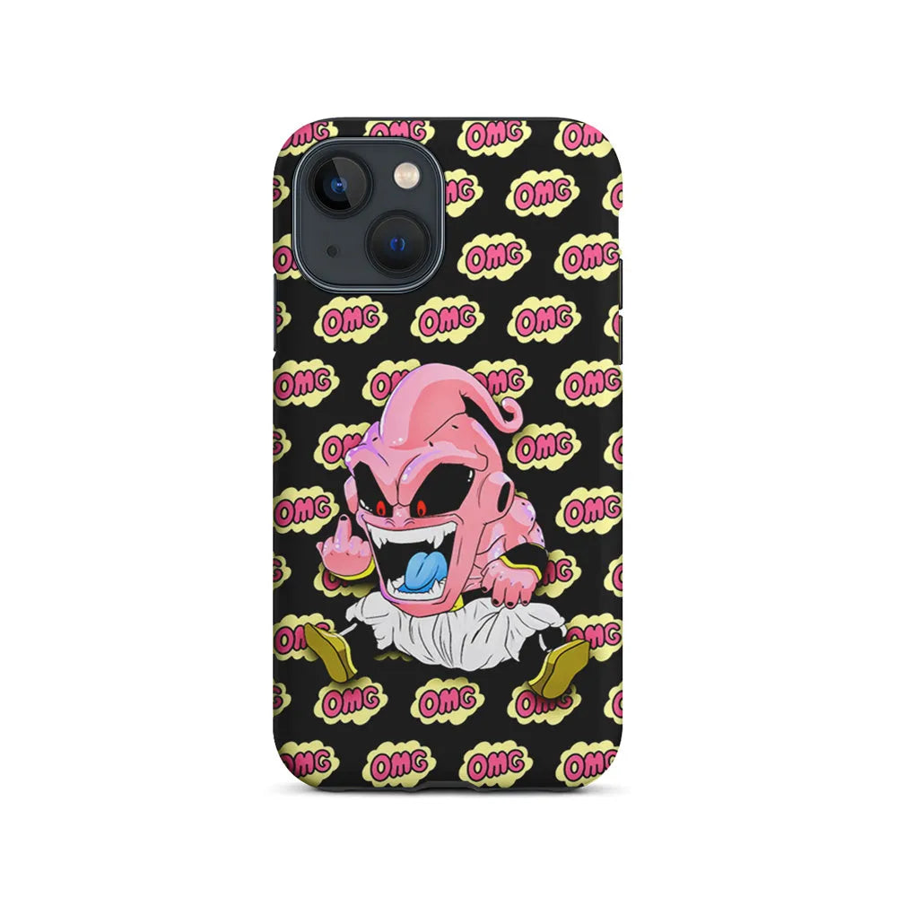 Kid Buu OMG Word Patern iPhone 15 Case-2 in 1 Tough Case-Xtracase