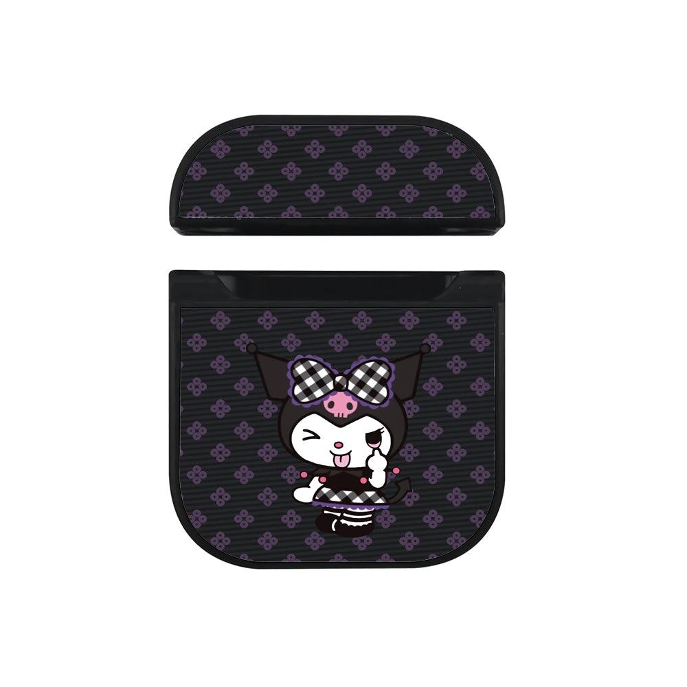 Kuromi Scoffed with a Face Hard Plastic Case Cover For Apple Airpods-Xtracase