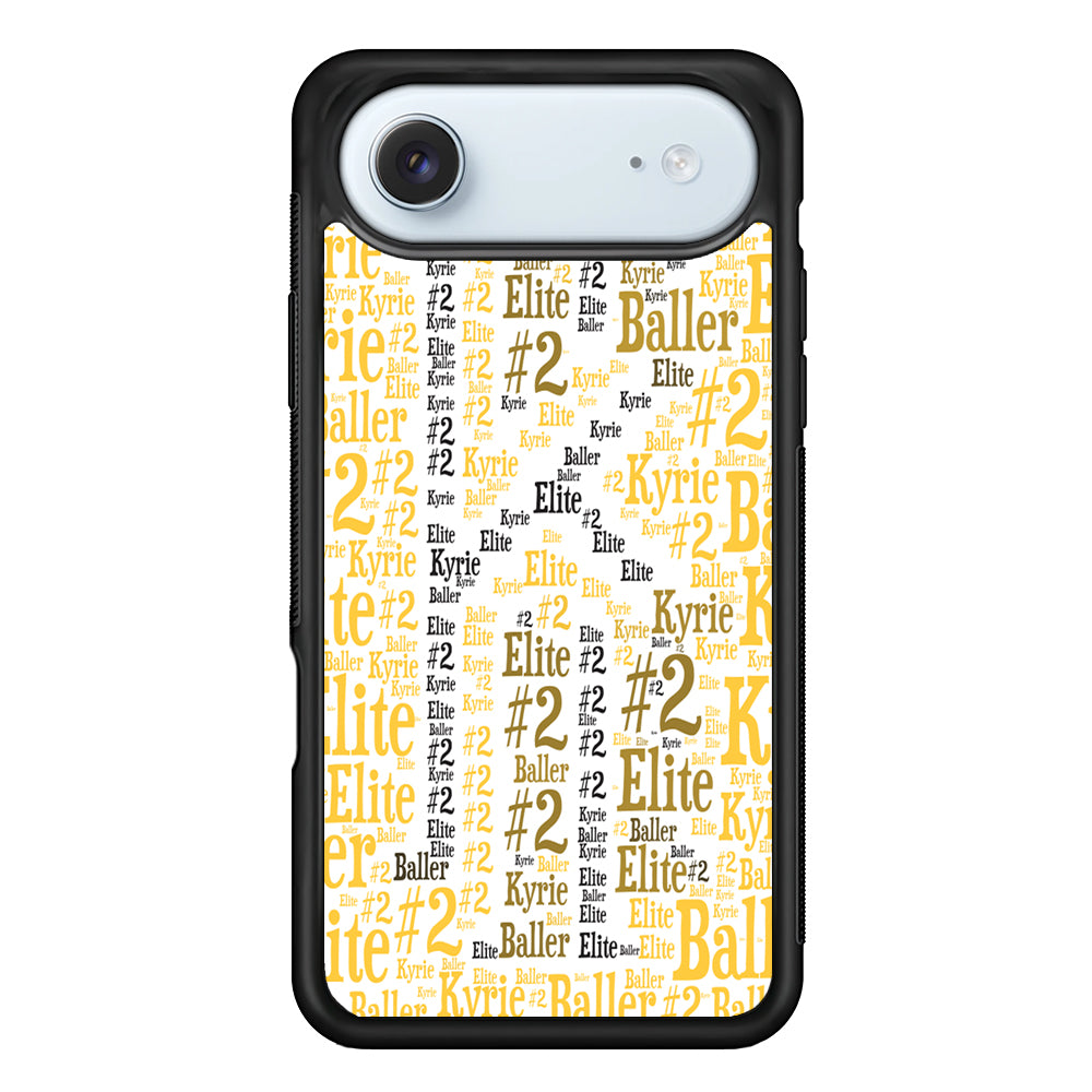 Kyrie Irving Words Doodle Yellow iPhone 17 Air Case - Xtracase