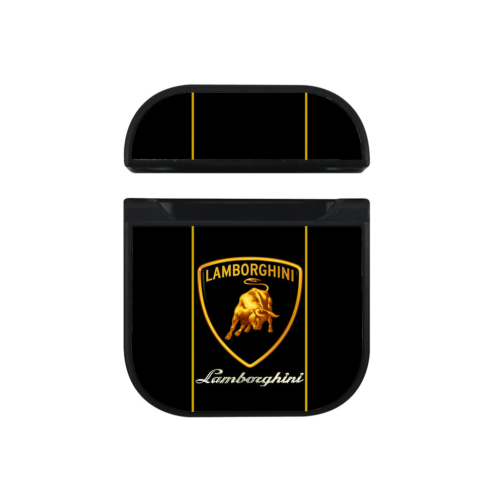 Lamborghini Black Stripe Gold Apple AirPods Case - Xtracase