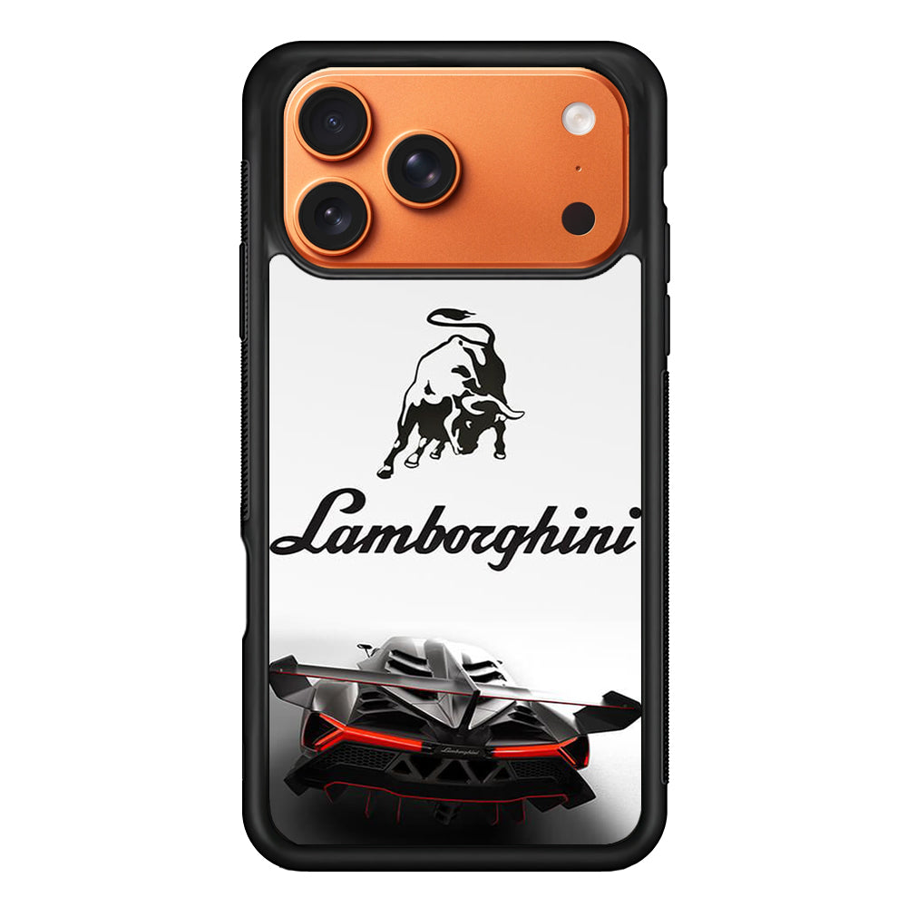 Lamborghini White Logo Car iPhone 17 Pro Max Case