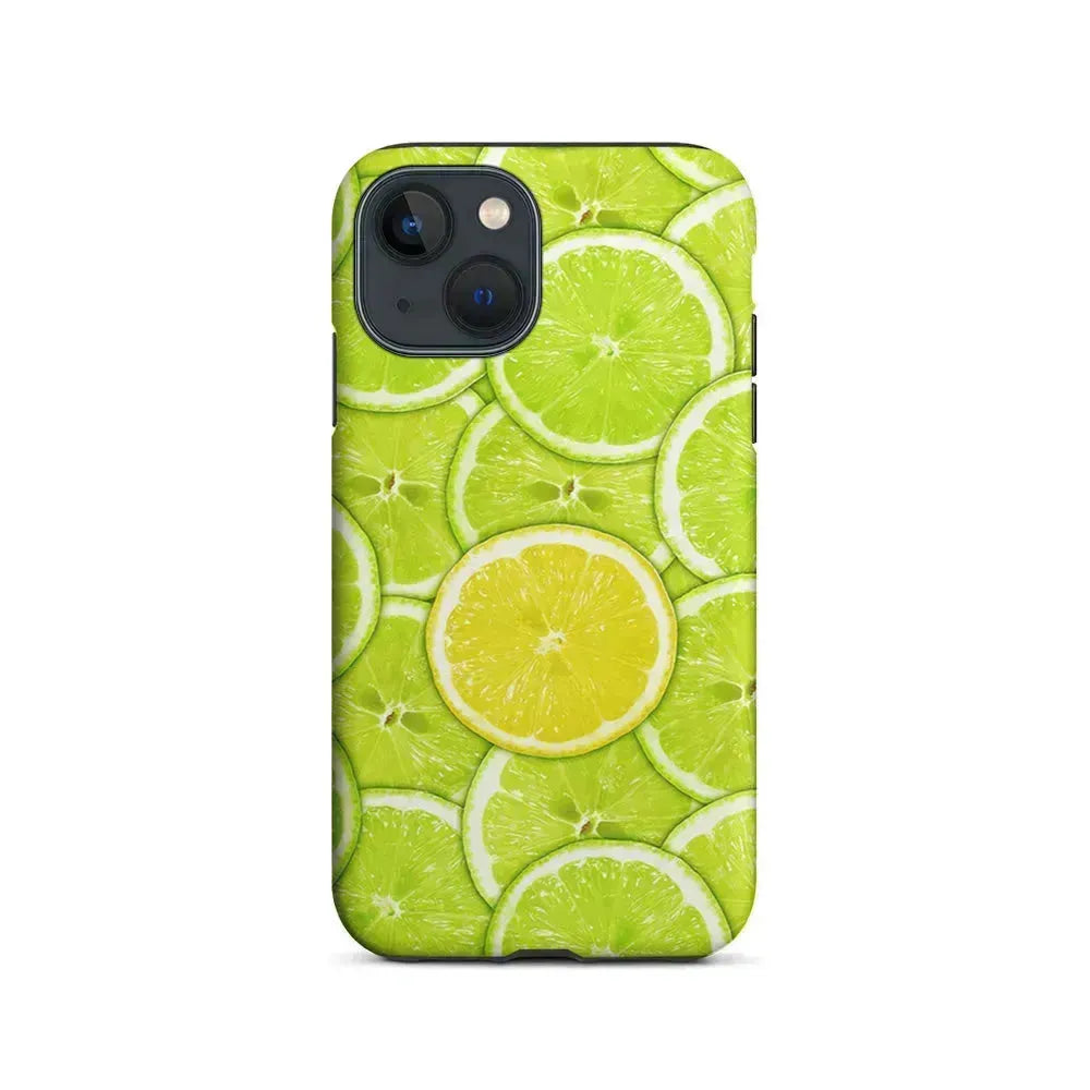 Lime Slice Citrus Fruit iPhone 13 Mini Case-2 in 1 Tough Case-Xtracase