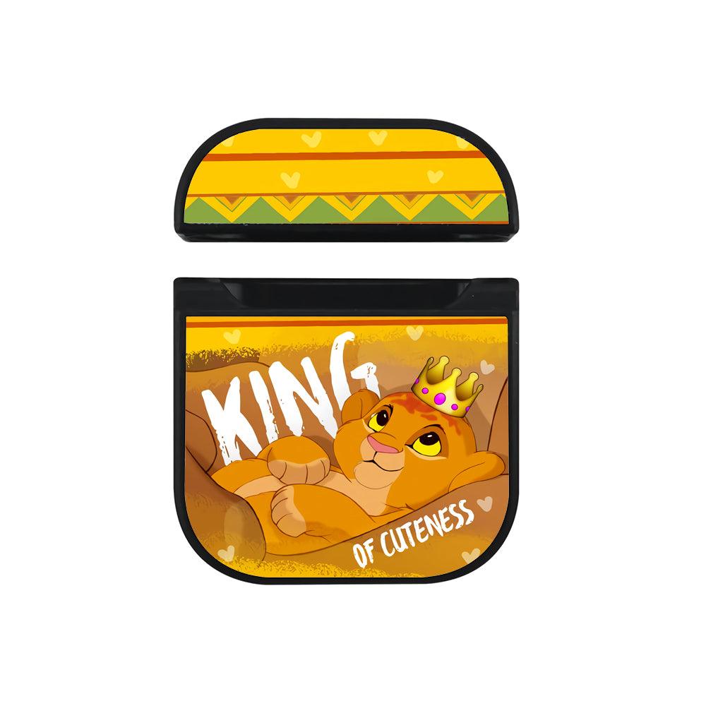 Lion King of Cuteness Hard Plastic Case Cover For Apple Airpods-Xtracase