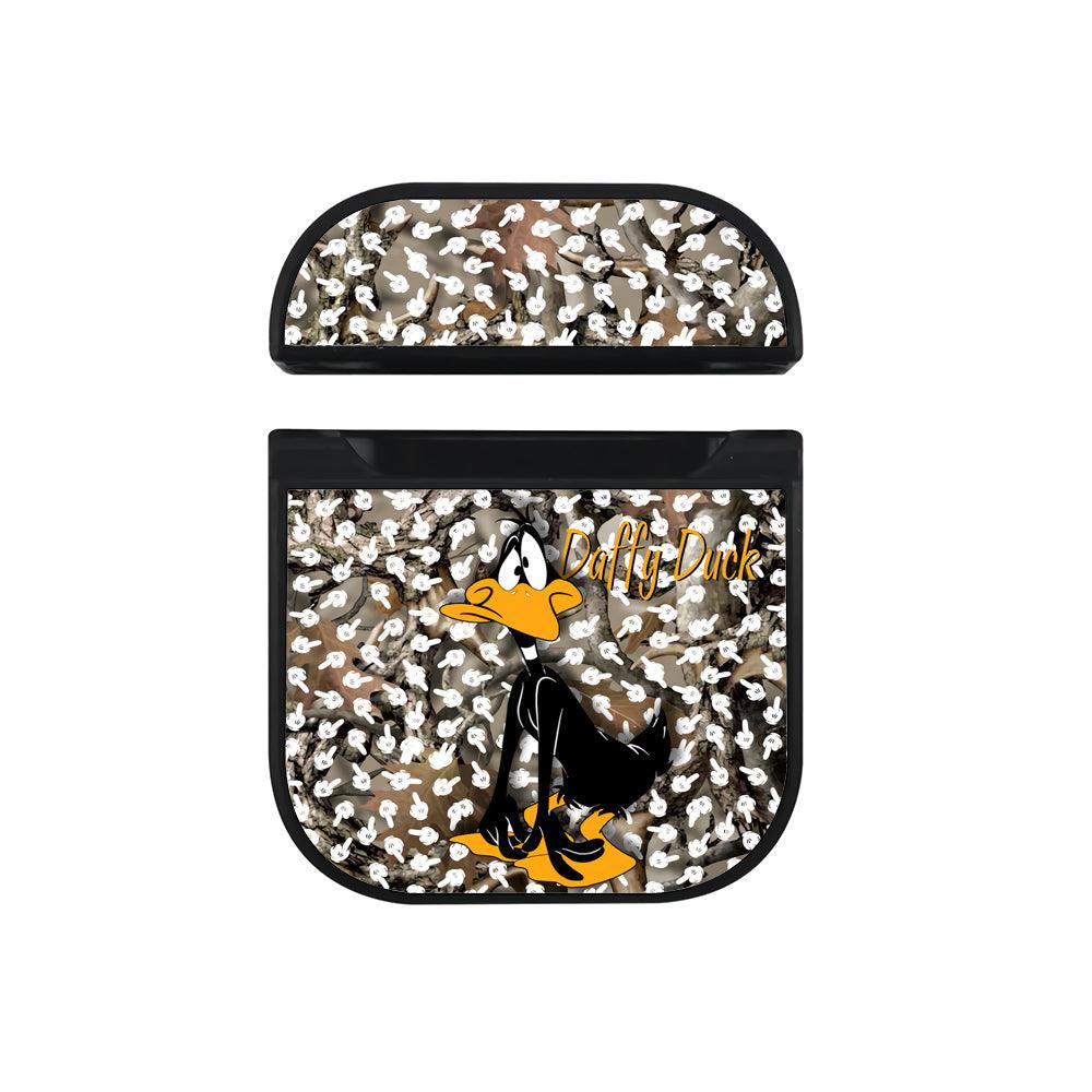 Looney Tunes Daffy Being Hunted Hard Plastic Case Cover For Apple Airpods-Xtracase
