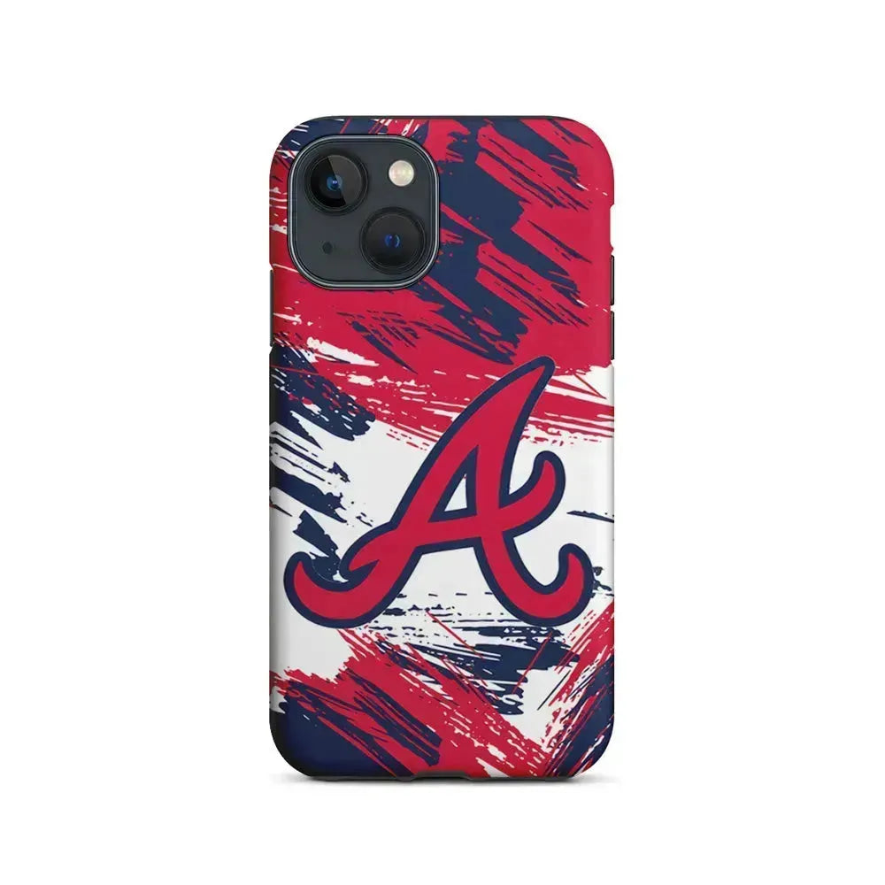 MLB Atlanta Braves Logo iPhone 13 Mini Case-2 in 1 Tough Case-Xtracase