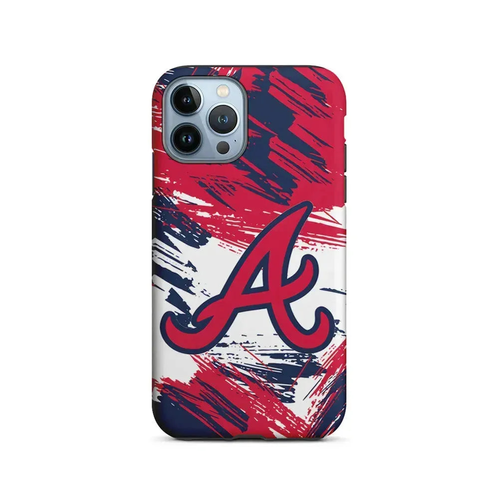 MLB Atlanta Braves Logo iPhone 15 Pro Max Case-2 in 1 Tough Case-Xtracase