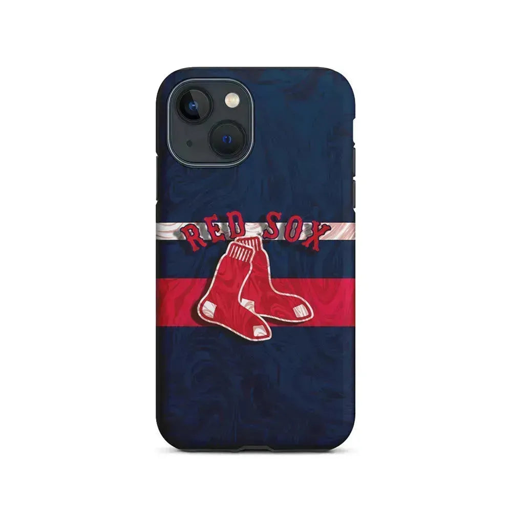 MLB Boston Red Sox Logo iPhone 13 Mini Case-2 in 1 Tough Case-Xtracase