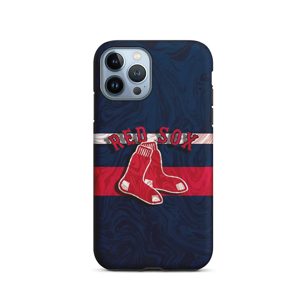 MLB Boston Red Sox Logo iPhone 13 Pro Max Case-2 in 1 Tough Case-Xtracase