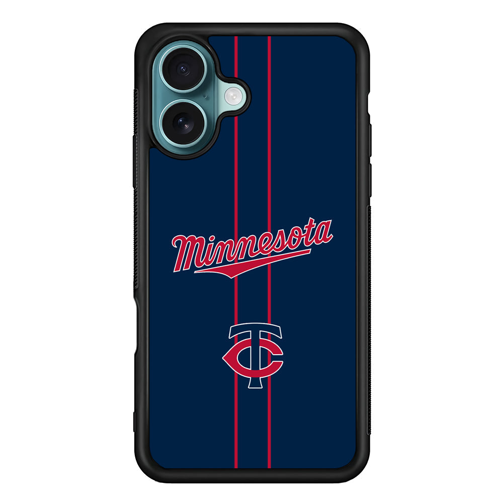 MLB Minnesota Twins Red Line iPhone 16 Plus Case - Xtracase