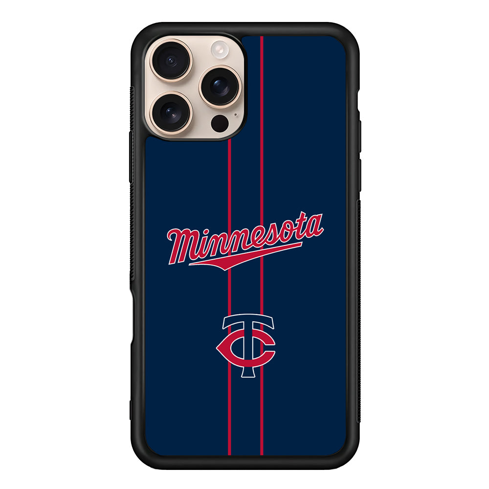 MLB Minnesota Twins Red Line iPhone 16 Pro Case - iPhone 16 Pro