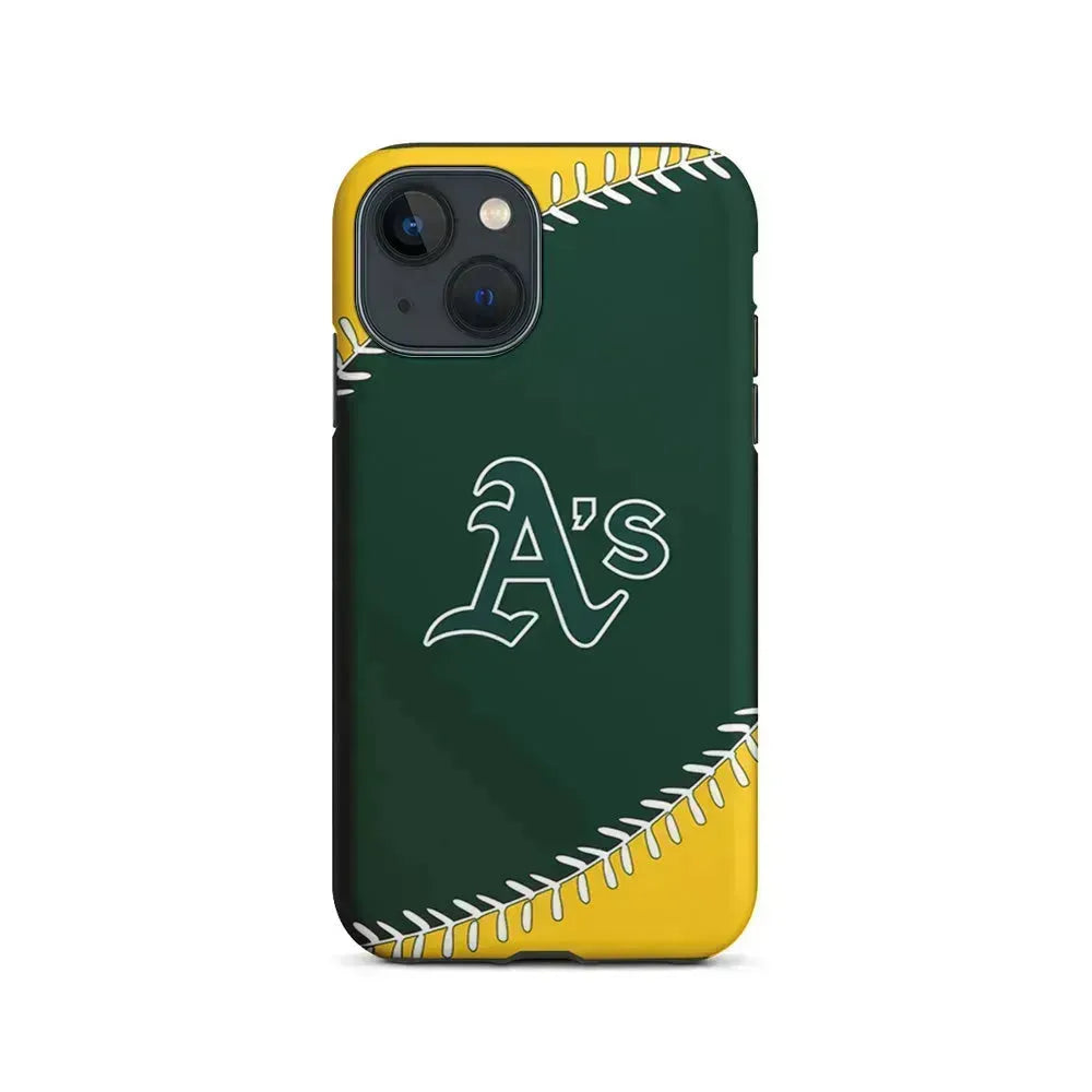 MLB Oakland Athletics Team iPhone 13 Mini Case-2 in 1 Tough Case-Xtracase