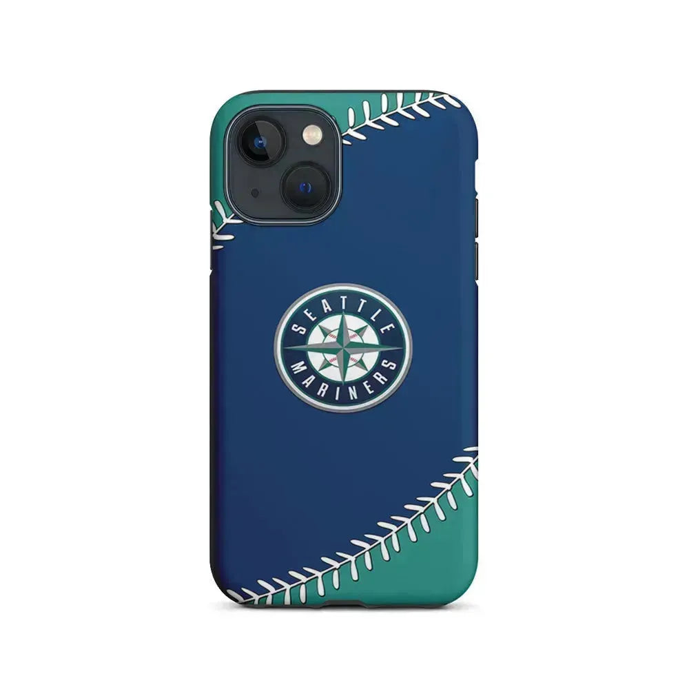 MLB Seattle Mariners Team iPhone 13 Mini Case-2 in 1 Tough Case-Xtracase