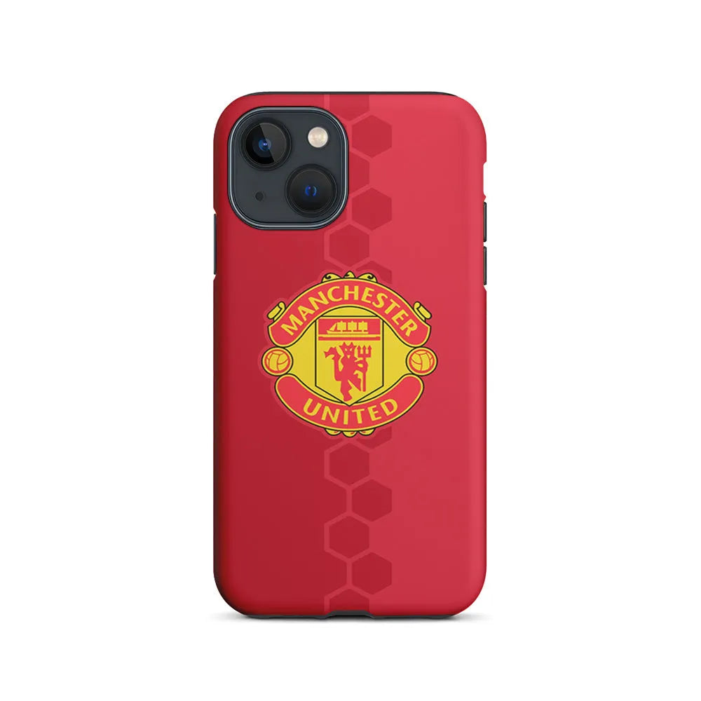 Manchester United Red Emblem iPhone 15 Case-2 in 1 Tough Case-Xtracase