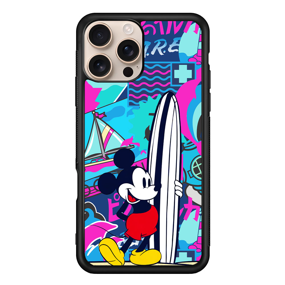 Mickey Mouse Surf Board iPhone 16 Pro Case - iPhone 16 Pro