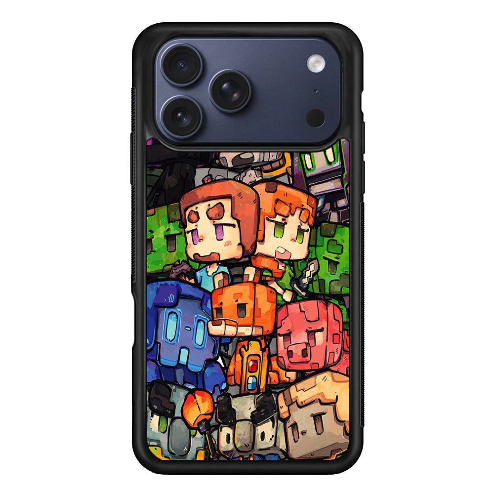 Minicraft Characters Drawing iPhone 17 Pro Case - Xtracase