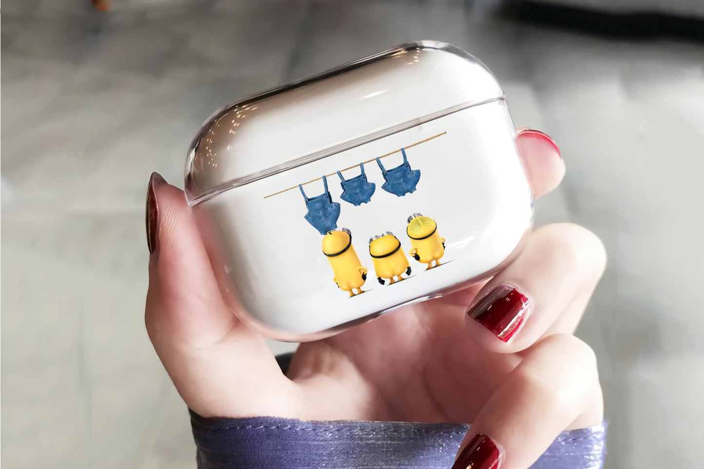 Minion Pants Apple Airpod Pro 2 Clear Case-Xtracase